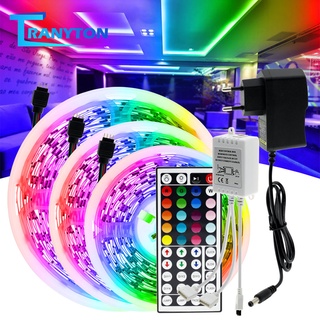 Dây Đèn LED RGB 5m 10m 30m 2835/5050 Đèn Led TikTok Đổi Màu Điều khiển từ xa có bộ điều hợp nguồn DC 12V