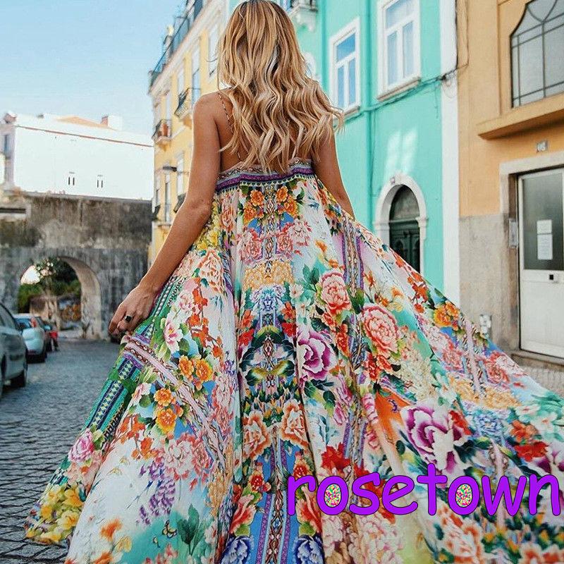 Đầm Maxi nữ đi biển phong cách Boho