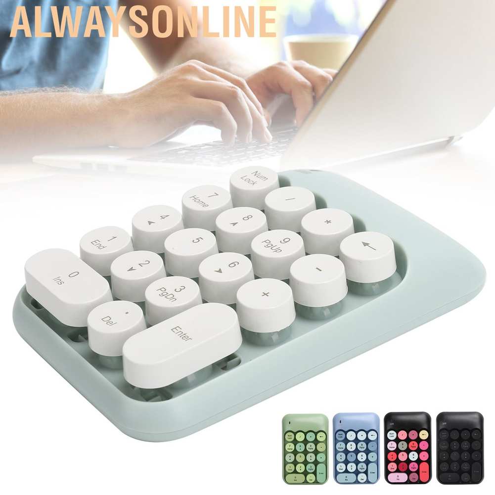 Bàn Phím Số 18 Cơ Không Dây Alwaysonline 2.4g