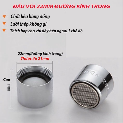 Đầu lọc gắn vòi nước bồn rửa mạ crom chuyên dụng - LOKING