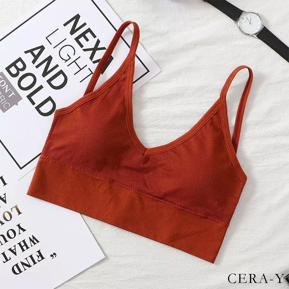 Áo thể thao bra croptop màu đen CRA009