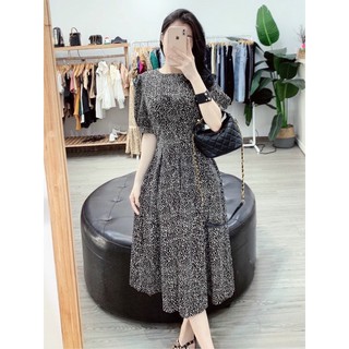 Đầm thô lụa Hàn dáng dài vintage🤎