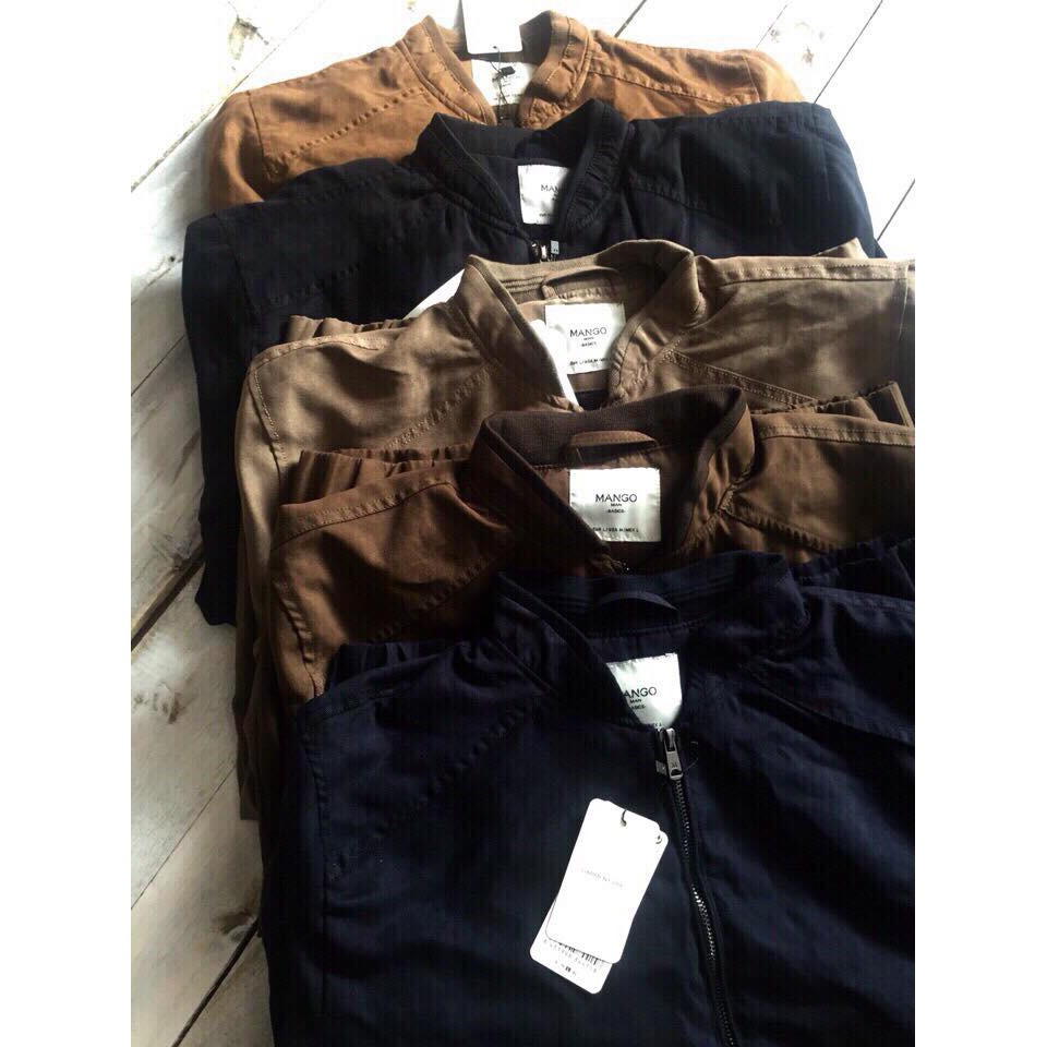 Áo khoác bomber da lộn