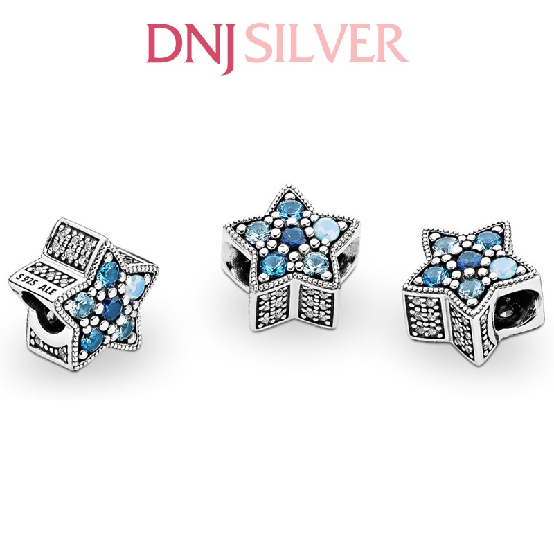 Charm bạc 925 cao cấp, hàng chuẩn bạc - Charm Bright Blue Star thích hợp để mix vòng tay charm - DN230