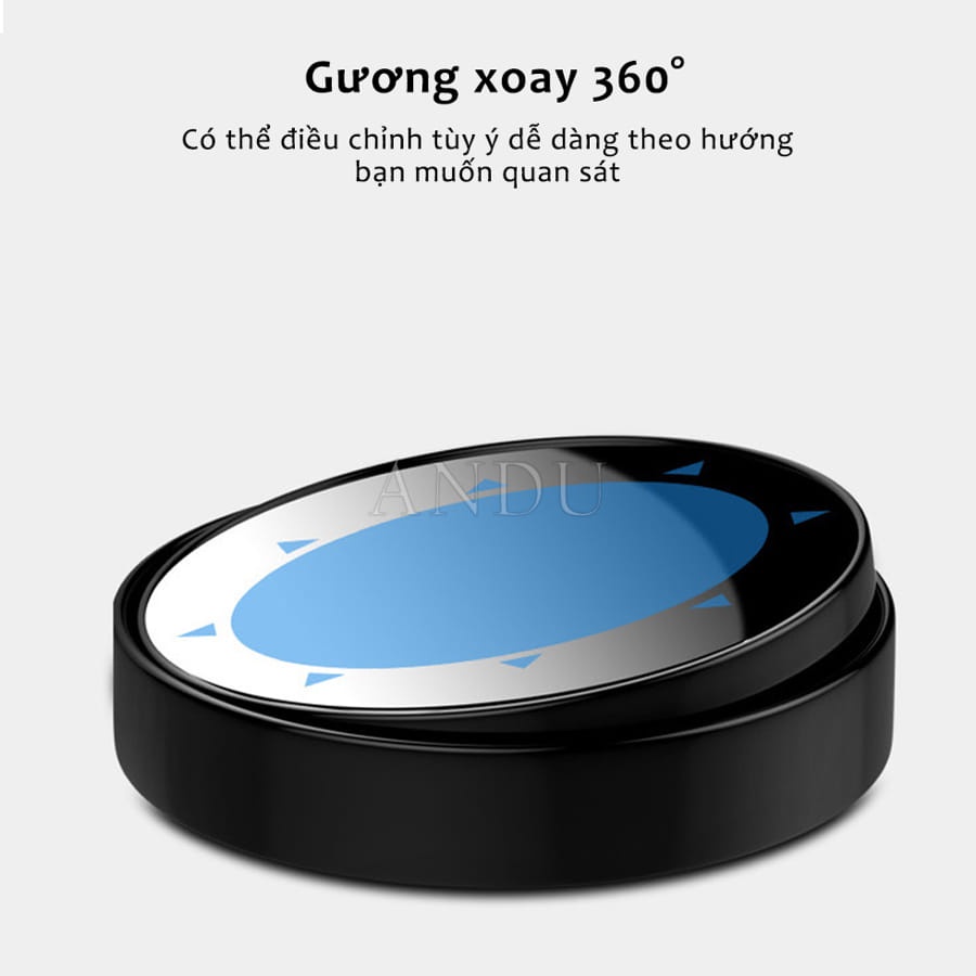 Gương Cầu Lồi Chiếu Hậu Ôto, Có Viền Xoay 360 Xóa Điểm Mù Cao Cấp Tặng Keo Dán Kèm Theo