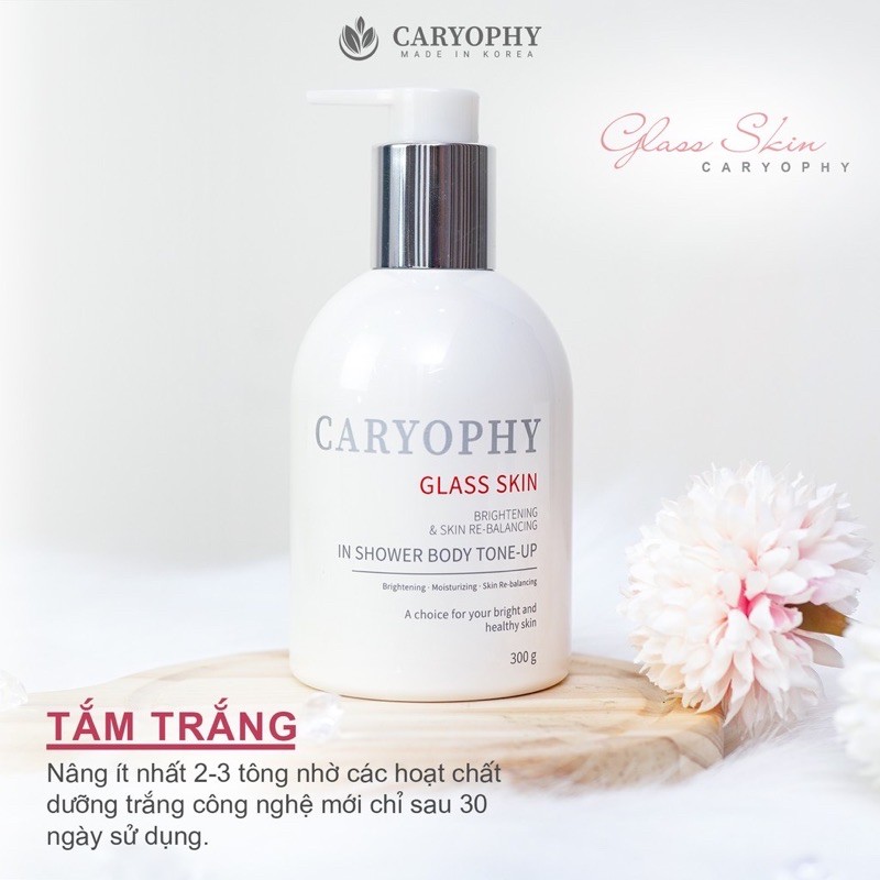 Kem dưỡng body trắng da toàn thân Glass Skin Caryophy 300g