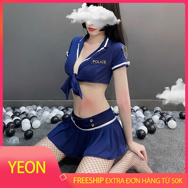 Cosplay Police Sexy - Đồ Lót Cosplay Cảnh Sát - Set đồ ngủ cosplay nữ cảnh sát quyến rũ gợi cảm