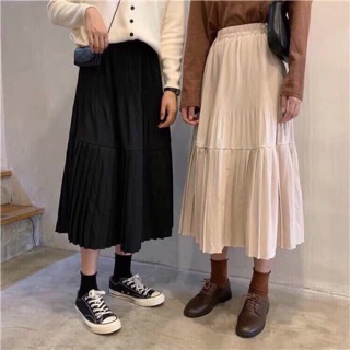 Chân váy xếp li dưới - chân váy vintage