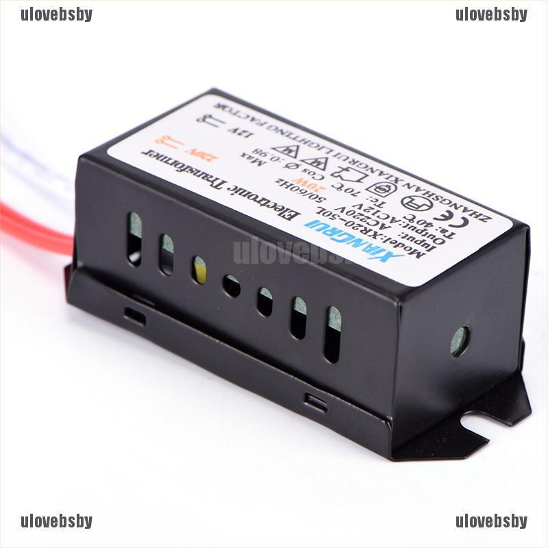 【ulovebsby】20W AC 220V to 12V  LED Power Supply Driver Electronic Transformer