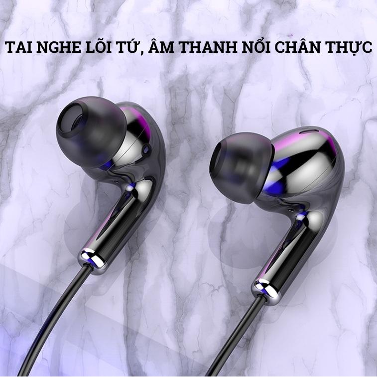 Tai nghe nhét tai có dây có mic lõi tứ Q6 HiFi | Tai nghe nguồn kép lõi tứ, âm thanh nổi, âm thanh vòm chân thực