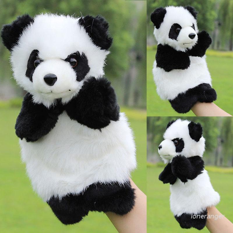 Con rối đeo tay hình gấu trúc nhồi bông dễ thương cho bé mẫu giáo