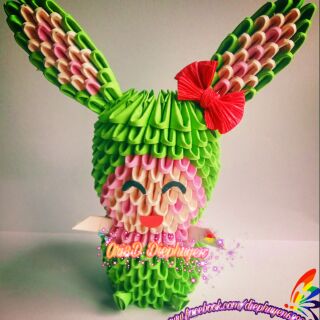 ORIGAMI 3D RABIT KID (QUÀ TẾT, SINH NHẬT ĐỘC LẠ)