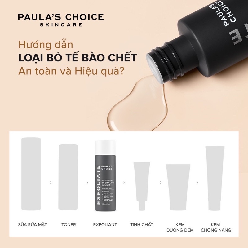 Dung dịch loại bỏ tế bào chết Paula's Choice Skin Perfecting 2% BHA Liquid Exfoliant