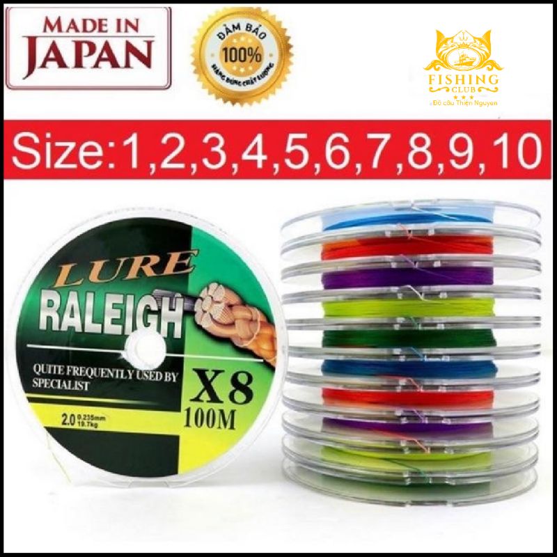 Dù câu cá PE dù câu lure 8x 7 màu siêu bền
