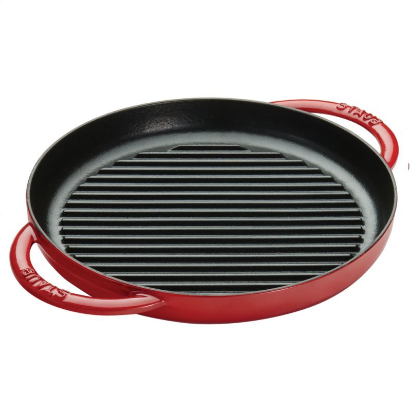 Chảo Gang Nướng Staub Màu Đỏ Cherry - 26 cm