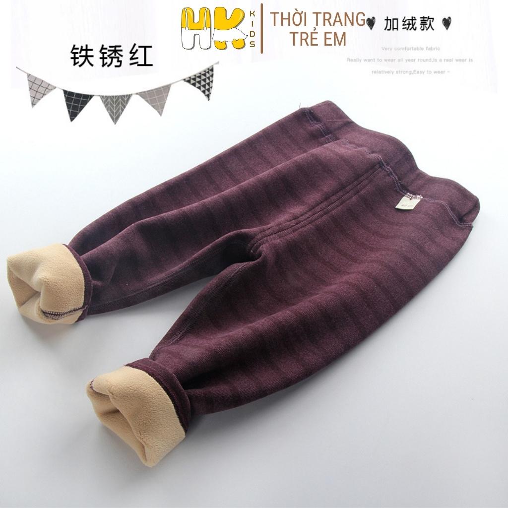 Quần lót lông cho bé trai từ 1 đến 10 tuổi, quần nỉ chất cotton dày dặn lớp lót nhung mềm mại  - HK KIDS