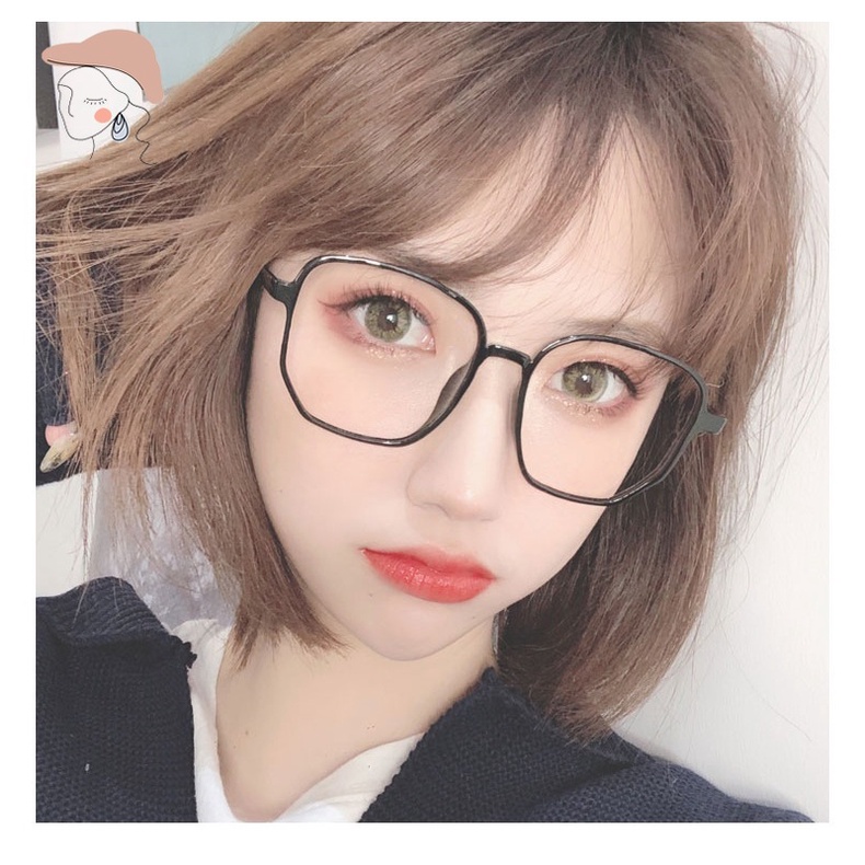 Kính Cận Trong Suốt Chống Bức Xạ Ánh Sáng Xanh Kiểu Hàn Quốc Cho Nữ