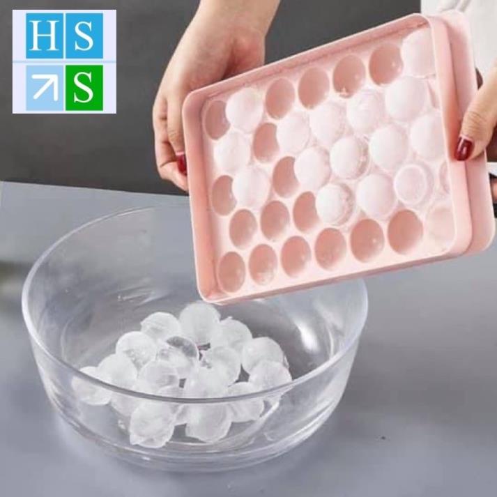 KHAY LÀM ĐÁ bi tròn (33 viên) khuôn kem hoa quả trái cây khuôn làm thạch rau câu độc đáo tiện dụng - HS Shop Thủ Đức