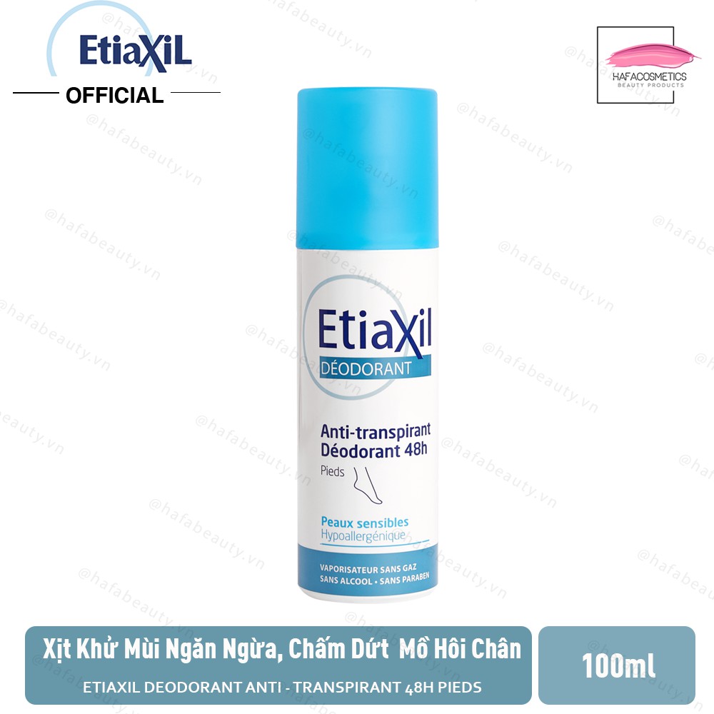 Xịt Khử Mùi Ngăn Ngừa Mồ Hôi Chân Etiaxil 100ml