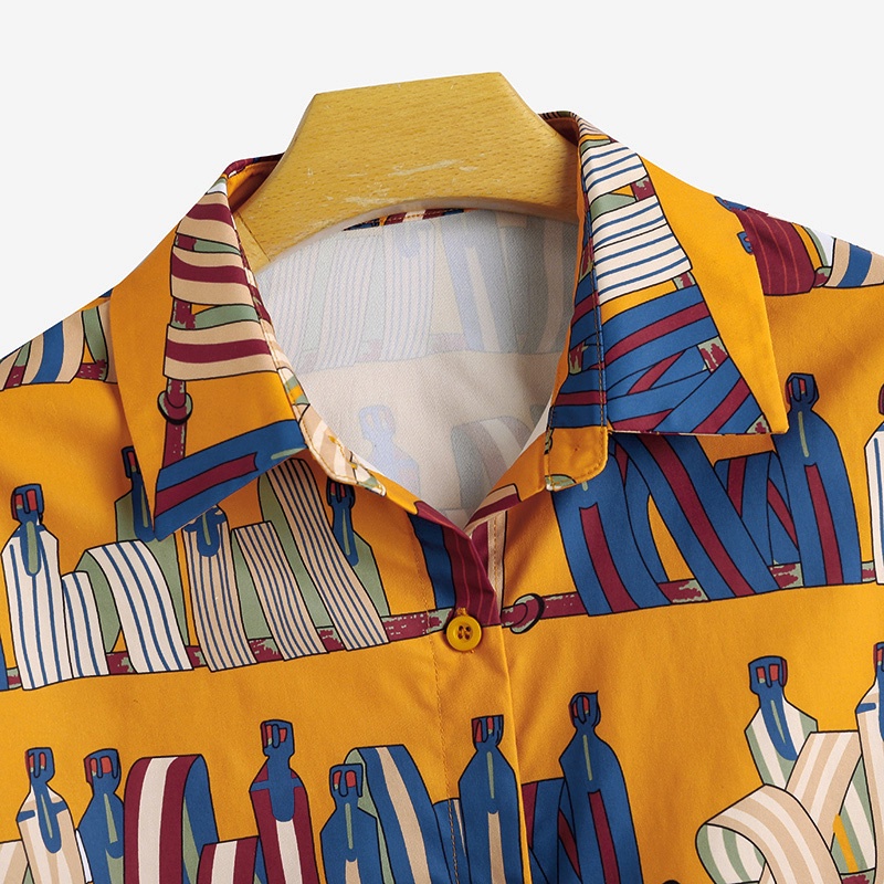 Áo sơ mi Zanzea tay dài dáng rộng in họa tiết phong cách cổ điển dễ phối đồ thời trang dành cho nữ