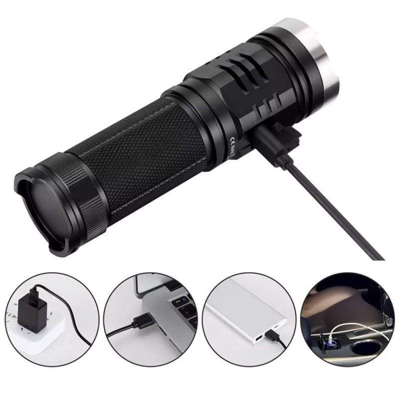 ĐÈN PIN SIÊU SÁNG SOFIRN SP33V3 SP33 V3 LED CREE XHP50.2 sáng 3500lm chiếu xa 269m cổng sạc USB pin 26650