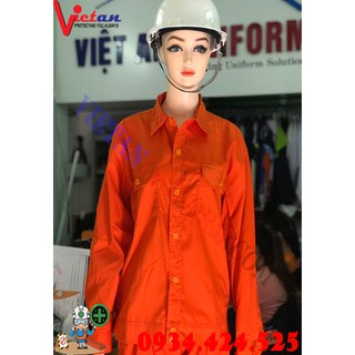 [100% HÌNH THẬT] Quần áo bảo hộ lao động màu Cam dành cho công nhân, kỹ sư