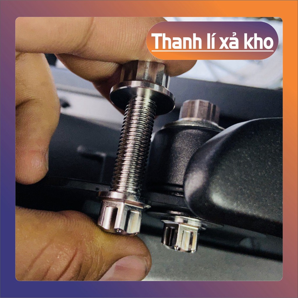 COMBO 02 ỐC SALAYA 10LY4 INOX 304 sáng bóng kèm 02 tán đầu hở SALAYA GẮN BÁT TREO PÔ, phuộc xe CHO DÒNG xe YAMAHA