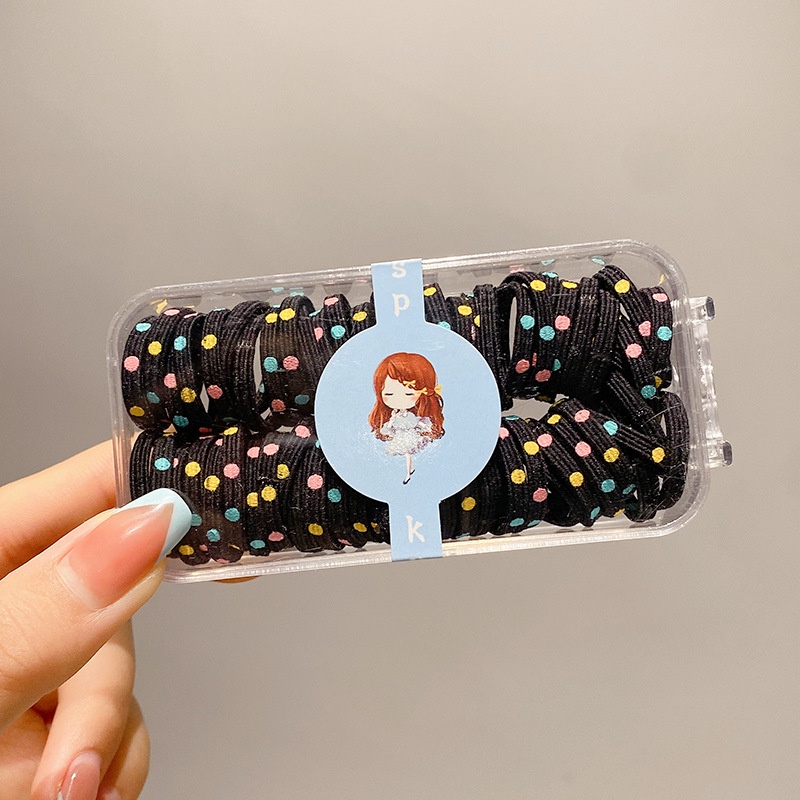 Set 60 / 90 Dây Buộc Tóc Cao Su Màu Kẹo Ngọt Không Đau Dễ Thương Cho Bé Gái