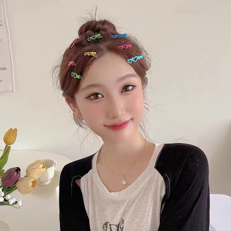 Kẹp Tóc Hình Trái Tim / Trái Tim Khoét Rỗng Dễ Thương Phong Cách Hàn Quốc Cho Bạn Gái