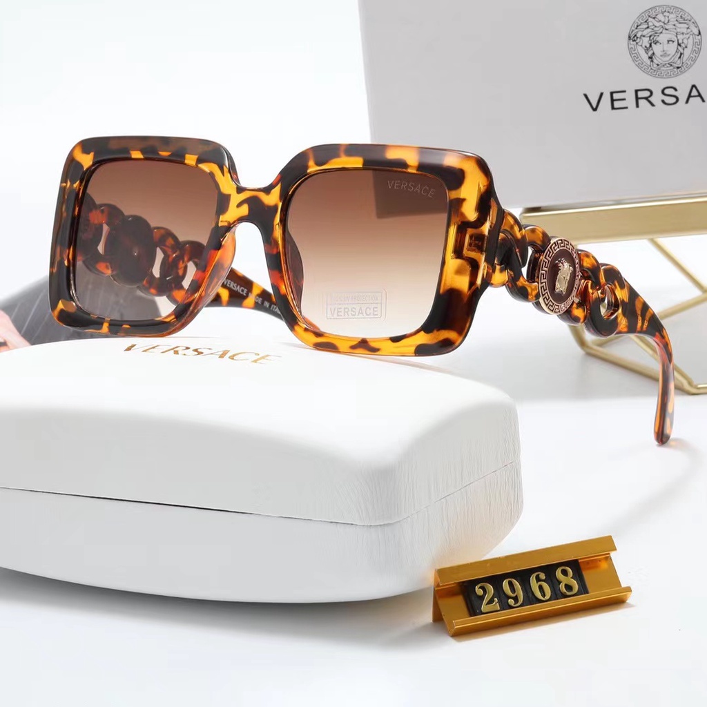 VERSACE Kính Mát Gọng Vuông Phong Cách Retro Sang Trọng Dành Cho Nữ