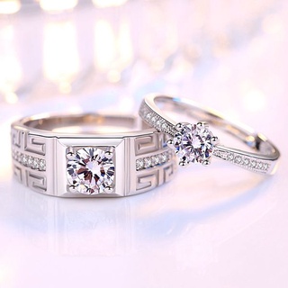 Tặng hộp Nhẫn cặp nạm đá zircon BHN90