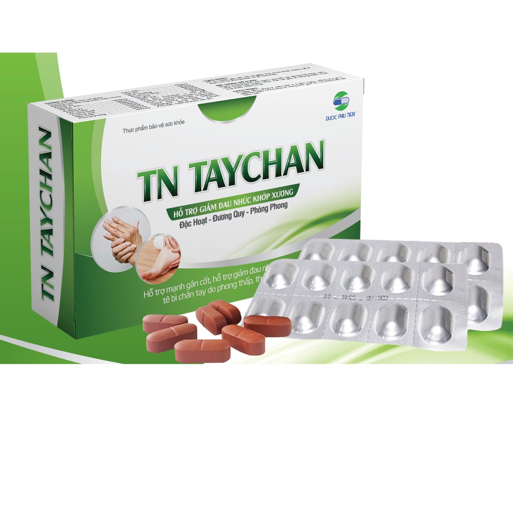 TN TAYCHAN - Hỗ trợ mạnh gân cốt, giảm đau nhức xương khớp, tê bì chân tay do phong thấp, thoái hóa khớp