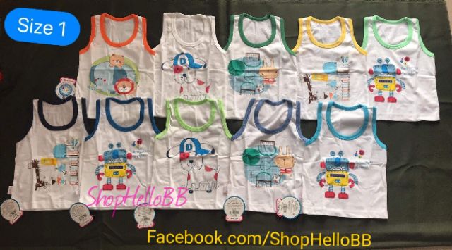 Size 1-10 bé trai 6-29kg BỘ ÁO 3 LỖ QUẦN 3 SỌC NGẮN TRẮNG HELLO BB (KHÁCH CHAT VỚI SHOP CHỌN MÀU VÀ HÌNH IN CỦA ÁO)