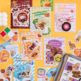 Suuuny Bộ 24 Sticker Miếng Dán Trang Trí Sổ Tay / Nhật Ký Dễ Thương