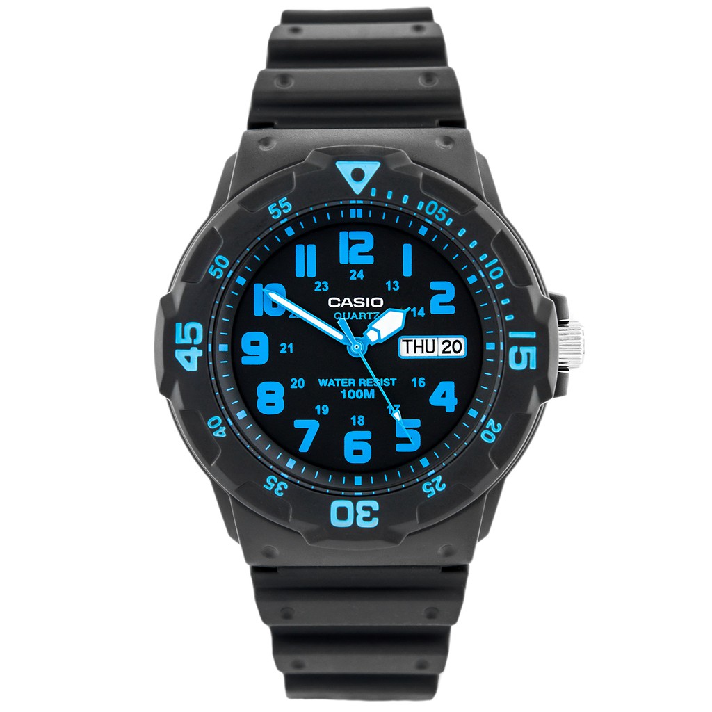 Đồng hồ nam dây nhựa Casio Standard chính hãng Anh Khuê MRW-200H-2BVDF (44mm)