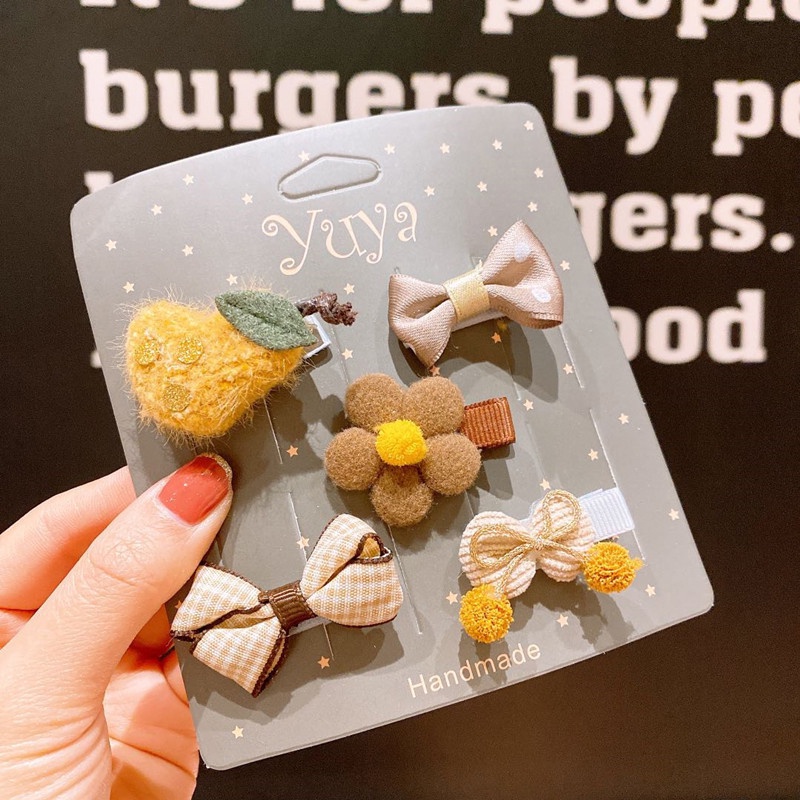 Kẹp tóc cho bé gái họa tiết hoạt hình dễ thương tùy chọn kiểu dáng