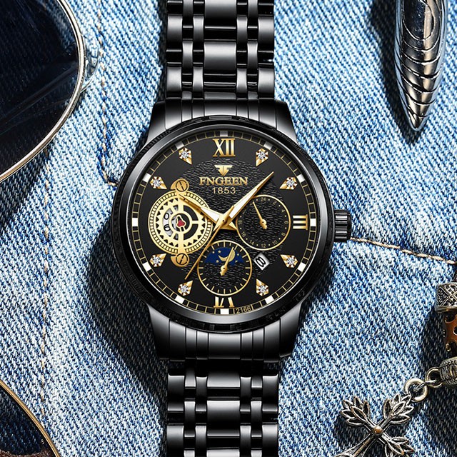 Đồng hồ nam chính hãng FNGEEN dây thép không thấm nước Đồng hồ nam chính hãng đẹp 2166 - Aka Mart | BigBuy360 - bigbuy360.vn