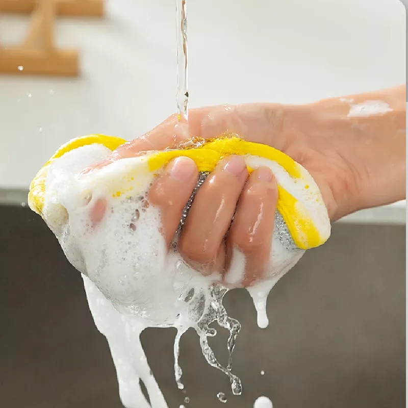 Miếng Bọt Biển Rửa Chén Hình Tròn Tiện Dụng