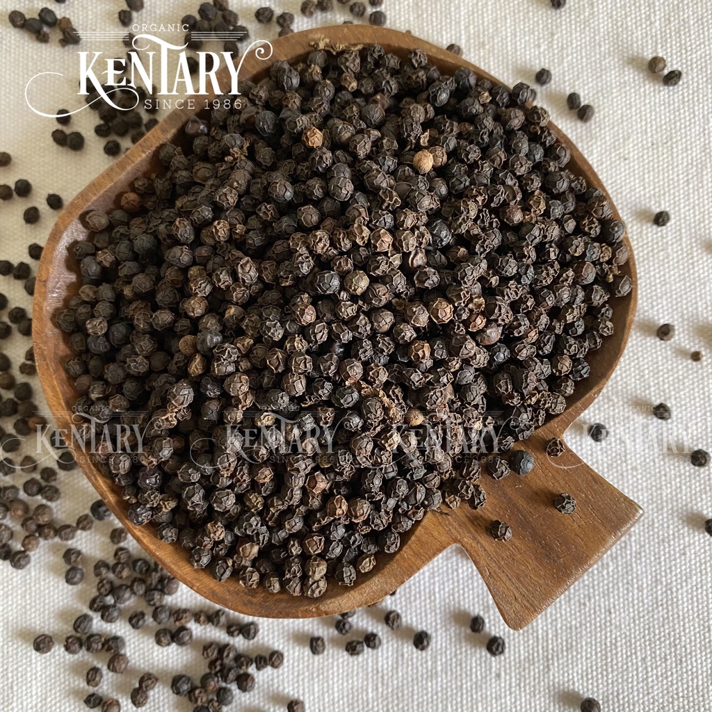 Hạt Tiêu Đen Organic Kentary - Hạt Chắc, Đậm Vị Cay - Túi 50gr
