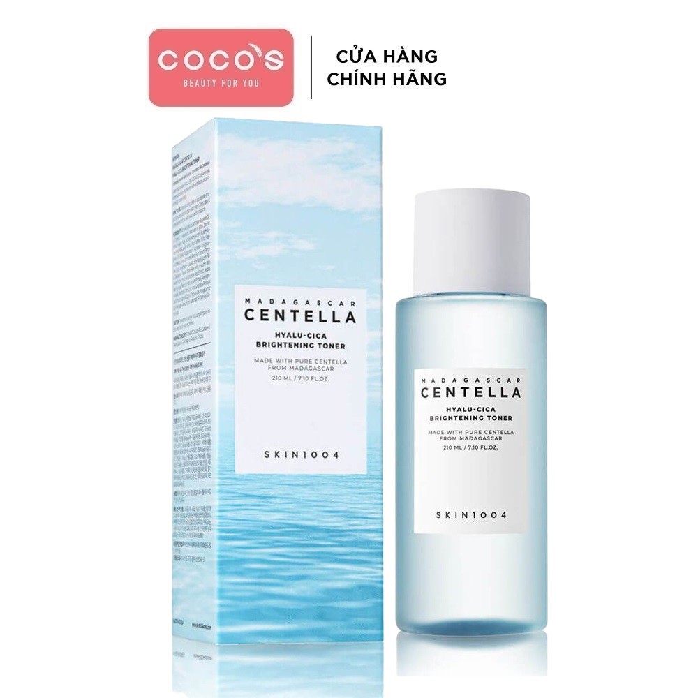 Nước Hoa Hồng Cấp Ẩm Giảm Mụn Loại Bỏ Tế Bào Chết Skin1004 Madagascar Centella Hyalu-cica Brightening Toner 210ml - Xanh