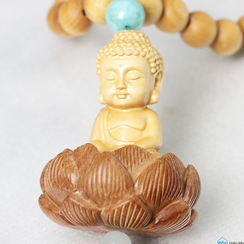 Dây treo xe ô tô phong thủy hình Phật gỗ - Dây treo xe Phật Quan Âm bình an, may mắn - Hiên Nhà