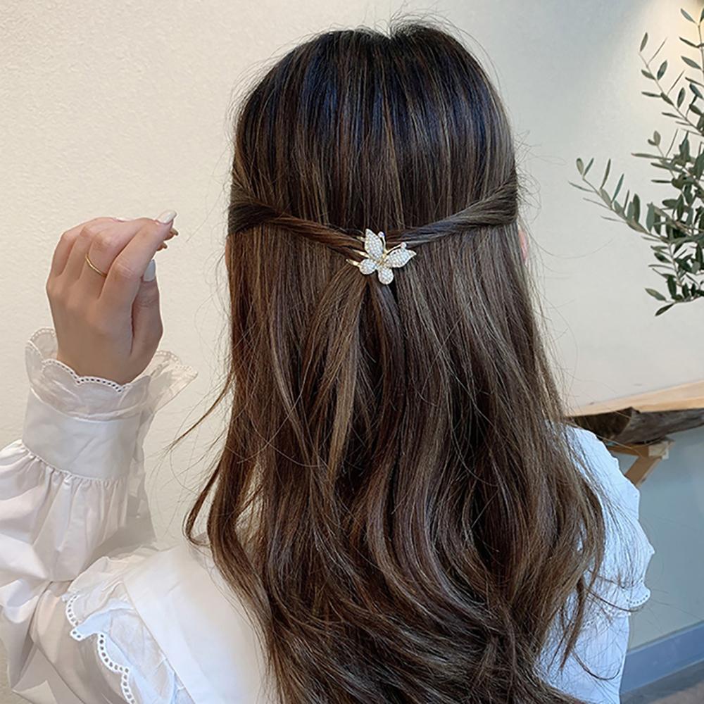 IVORY Kẹp TóC PhốI Hoa ĐíNh NgọC Trai Giả Sang TrọNg Cho Nữ