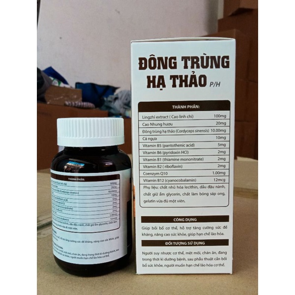 Viên uống Đông Trùng Hạ Thảo P/H giúp bồi bổ cơ thể