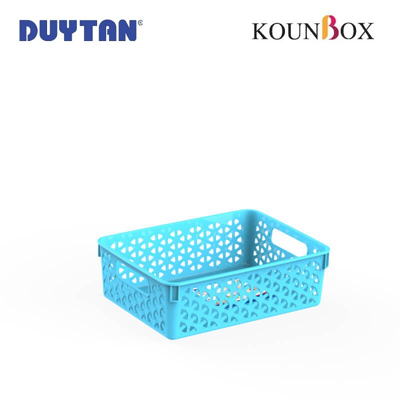 Rổ nhựa chữ nhật đan Duy Tân 1T7-2T1-2T6 Giao màu ngẫu nhiên