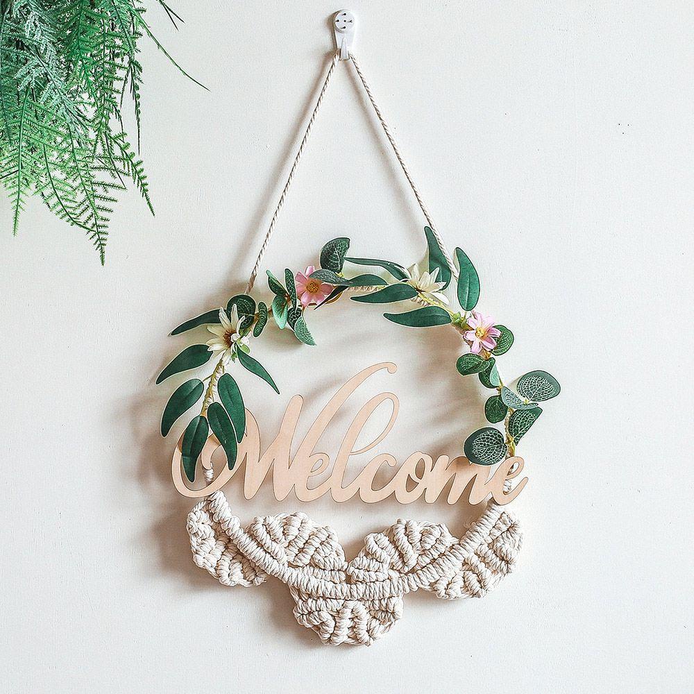 LONTIME Bảng Gỗ Treo Tường Phong Cách Boho Trang Trí Nhà Cửa|Cây Xanh Giả Trang Trí Nhà Cửa Sinh Động
