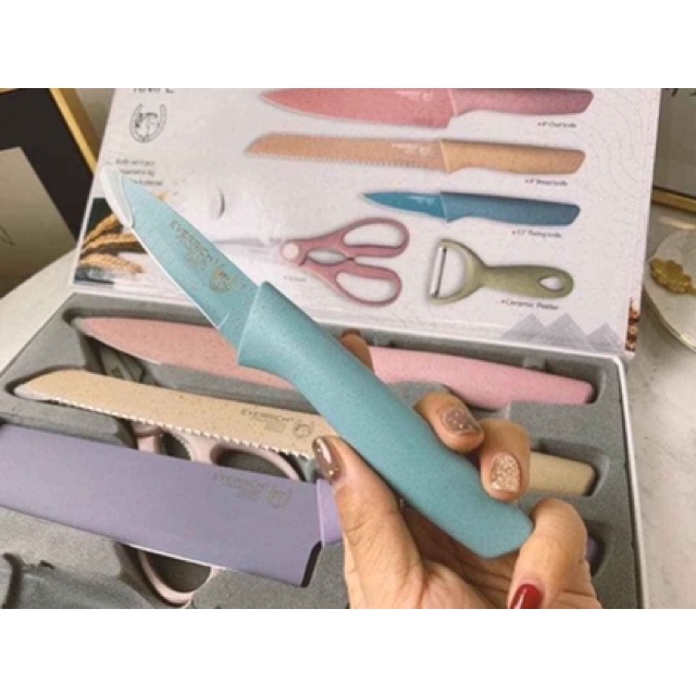 BỘ DAO KÉO 6 MÓN LÚA MẠCH Được chọn mẫu SỊN SÒ SIÊU SẮC BÉN