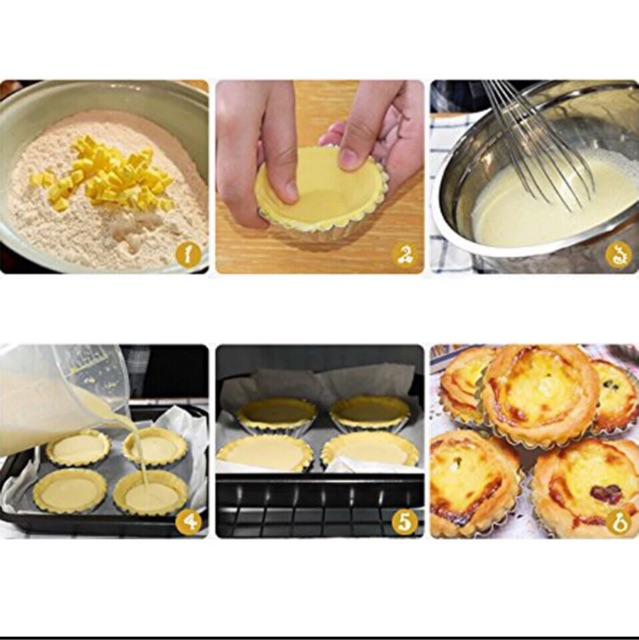 [Re VO Dich]Khuôn tart  7cm và 10cm không han gỉ (10 chiếc)