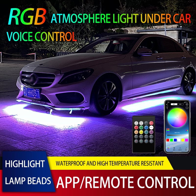 Dải Đèn LED RGB Trang Trí Xe Hơi Điều Khiển Từ Xa / APP