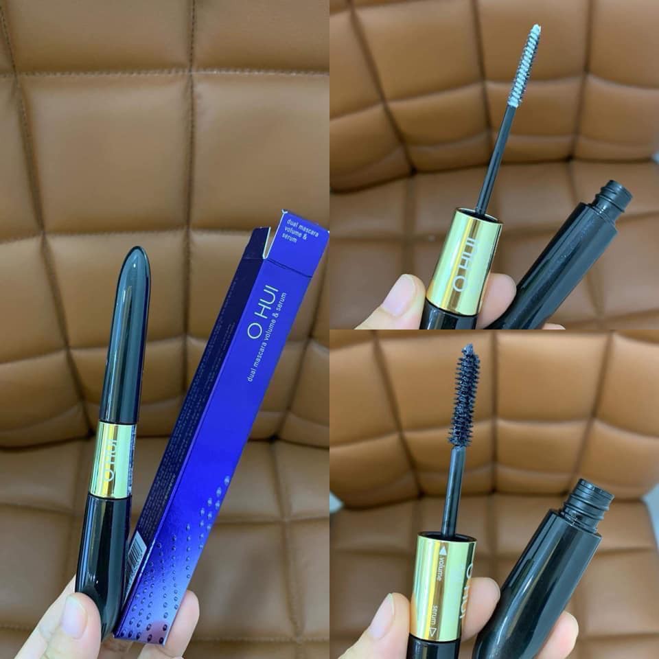 Mascara OHUI Dual Volume &amp; Serum 10gr - 2 đầu, cho làn mi cong quyến rũ