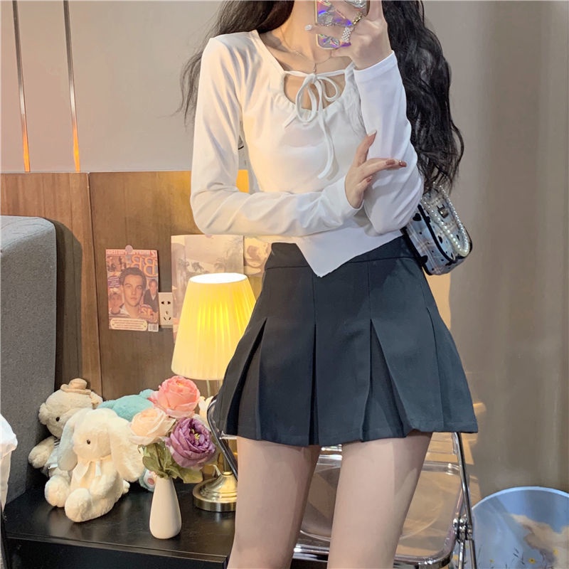 Mới Áo Thun Nữ Tay Dài Thiết Kế Độc Đáo